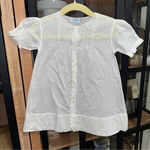 1970s vintage heirloom embroidered baby girl dress pintuck handmade lace gown